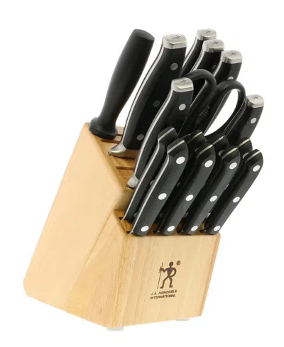 J.a. Henckels Forged Premio 17-piece Knife Block Set In Black