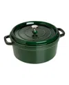 J.a. Henckels Staub Cast Iron 7 Quart Round Cocotte In Basil