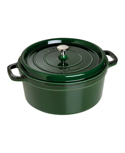J.a. Henckels Staub Cast Iron 7 Quart Round Cocotte In Basil