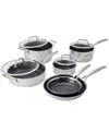 J.a. Henckels J. A. Henckels Paradigm Ceramic Stainless Steel 10-pc. Dual Performance Cookware Set In Silver