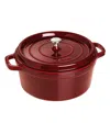 J.a. Henckels Staub Cast Iron 7 Quart Round Cocotte In Grenadine