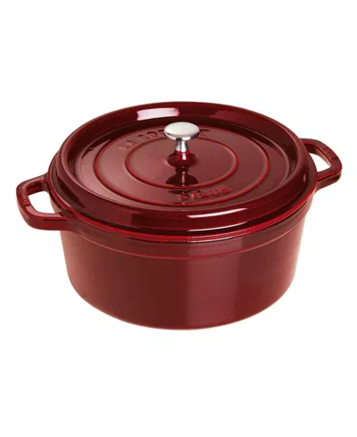 J.a. Henckels Staub Cast Iron 7 Quart Round Cocotte In Grenadine