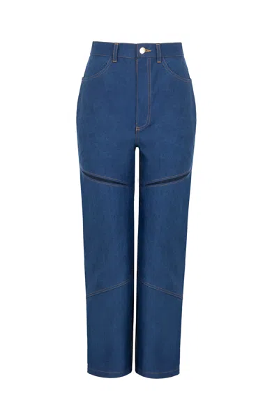 Jaaf Cropped Jeans In Deep Blue
