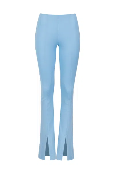 Jaaf Women's Flared Wool Pants In Arctic Blue