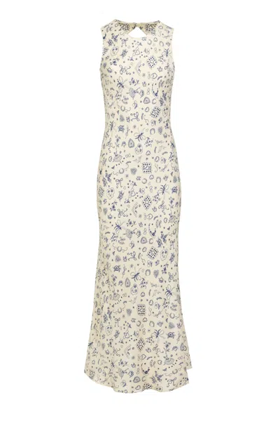Jaaf Women's Neutrals Sleeveless Dress In Ballerina Butter Print In Multi