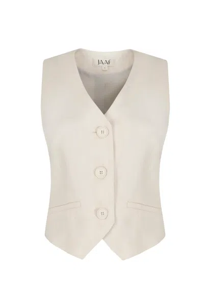 Jaaf Tailored Vest Top In Sandy Beige