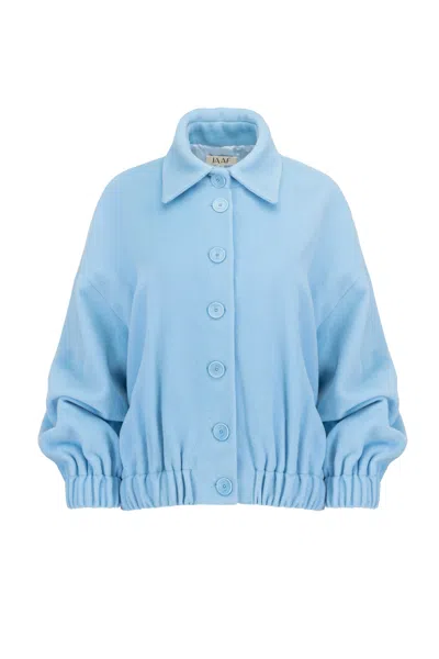 Jaaf Women's Oversized Bomber Jacket In Arctic Blue