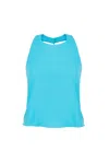 Jaaf Women's Sleeveless Embellished Top In Turquoise Blue In Blue