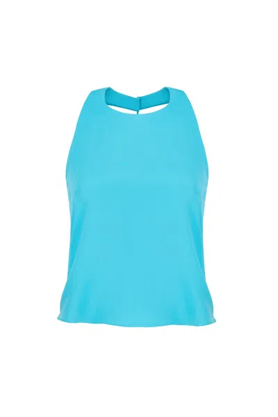Jaaf Women's Sleeveless Embellished Top In Turquoise Blue