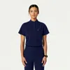 Jaanuu 1-pocket Classic Banded Collar Scrub Top In Blue