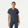 Jaanuu 1-pocket Classic V-neck Scrub Top In Gray