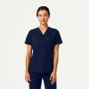Jaanuu 1-pocket Slim V-neck Scrub Top In Blue