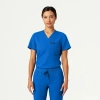 Jaanuu 1-pocket Slim V-neck Scrub Top In Blue