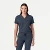 Jaanuu 1-pocket Slim V-neck Scrub Top In Gray