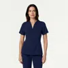 Jaanuu 2-pocket Tailored V-neck Scrub Top In Blue