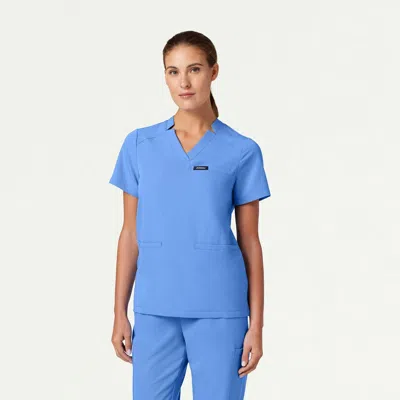 Jaanuu 3-pocket Classic Notched V-neck Scrub Top