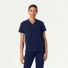 Jaanuu 3-pocket Classic Notched V-neck Scrub Top In Blue