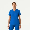Jaanuu 3-pocket Slim Notched V-neck Scrub Top In Blue