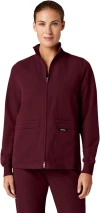 Jaanuu 6-pocket Classic Scrub Jacket In Burgundy