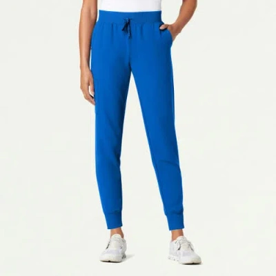 Jaanuu 6-pocket Slim Mid-rise Scrub Jogger In Blue