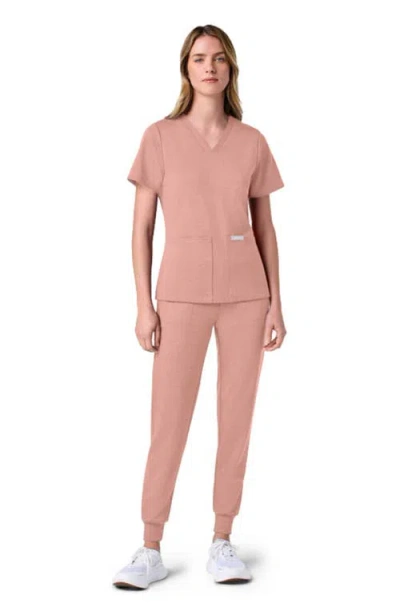 Jaanuu 6-pocket Scrub Set In Pink