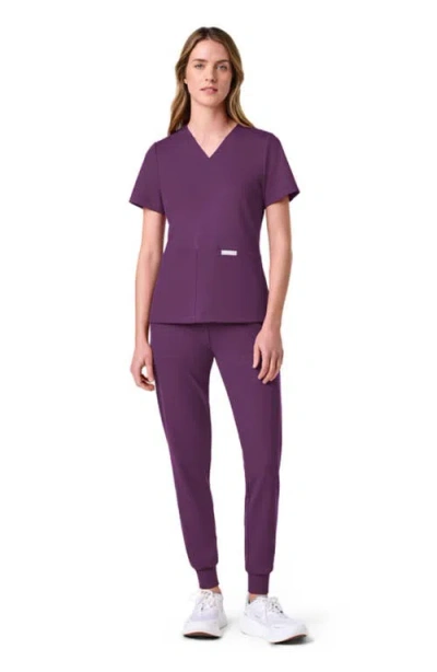 Jaanuu 6-pocket Scrub Set In Purple