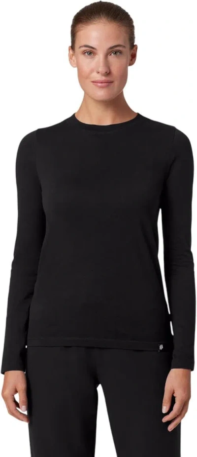Jaanuu Organic Cotton Underscrub In Black