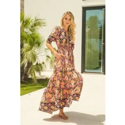 Jaase Apricot Blossom Print Chelsea Maxi In Brown