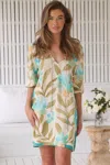 Jaase Himalaya Poppy Print Lake Dress