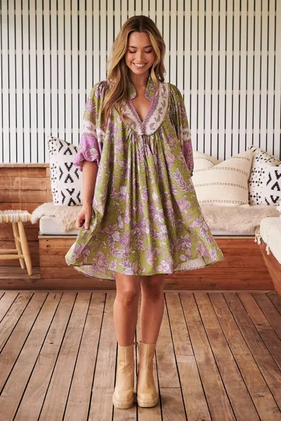 Jaase Kaffir Print Boheme Mini Dress
