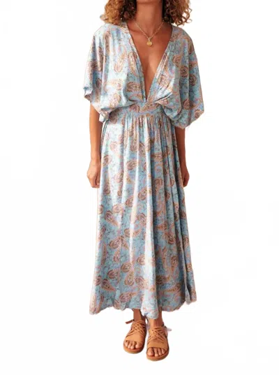 Jaase Lailah Print Fields Maxi Dress In Blue In Multi