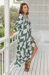 Jaase New Jersey Print Maisie Maxi Dress