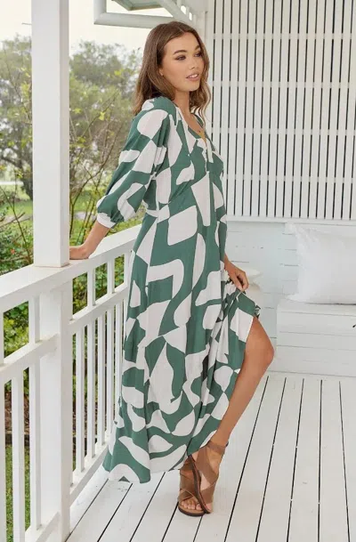Jaase New Jersey Print Maisie Maxi Dress