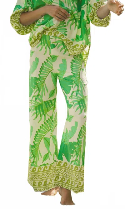 Jaase Palmetto Print Jax Pants In Green In Multi