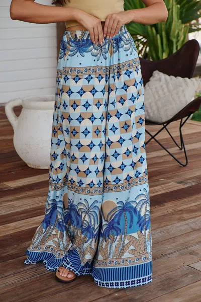 Jaase Sapphire Sands Print Bombay Pants