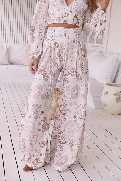 Jaase White Astrid Print Opal Pant