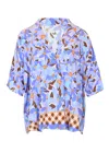 Jaase Wild Orchid Print Samara Shirt