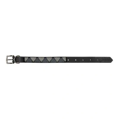 Jabulani Beaded Leather Dog Leash - Silver Celestial