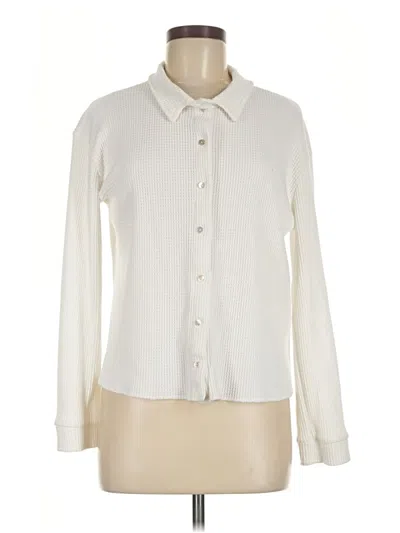 Pre-owned Jac Parker Long Sleeve Blouse In Ivory