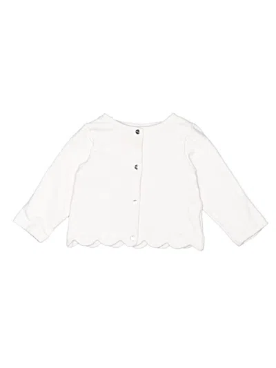 Pre-owned Jacadi Babies' 3/4 Sleeve Blouse In White