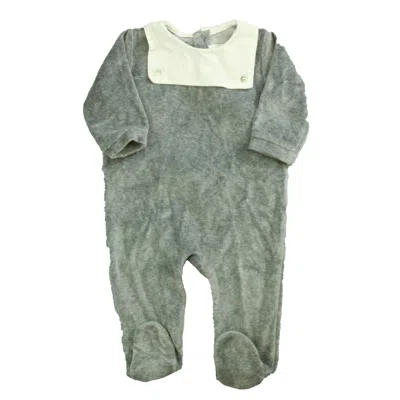 Pre-owned Jacadi Kids' Boys Gray White Long Sleeve Outfit In Grey