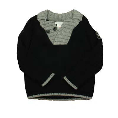 Jacadi Kids' Boys Navy Gray Sweater In Black