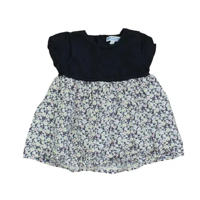 Pre-owned Jacadi Kids' Girls Blue Floral Dress