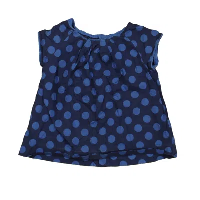 Jacadi Kids' Girls Blue Polka Dots Blouse