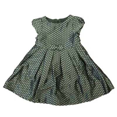 Jacadi Kids' Girls Gray Polka Dots Special Occasion Dress In Multi