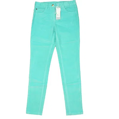 Pre-owned Jacadi Kids' Girls Green Corduroy Pants Size: 6y 8y