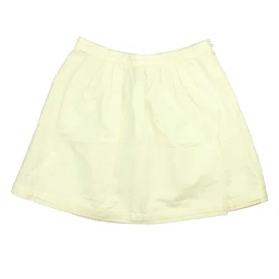 Pre-owned Jacadi Kids' Girls Ivory Skirt In White