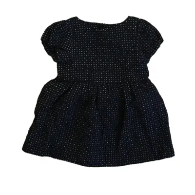 Jacadi Kids' Girls Navy Silver Dress In Black