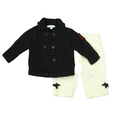 Pre-owned Jacadi Kids' Girls Navy White Apparel Sets In Blue