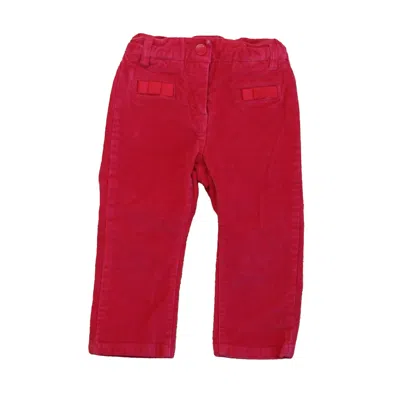Pre-owned Jacadi Kids' Girls Pink Corduroy Pants